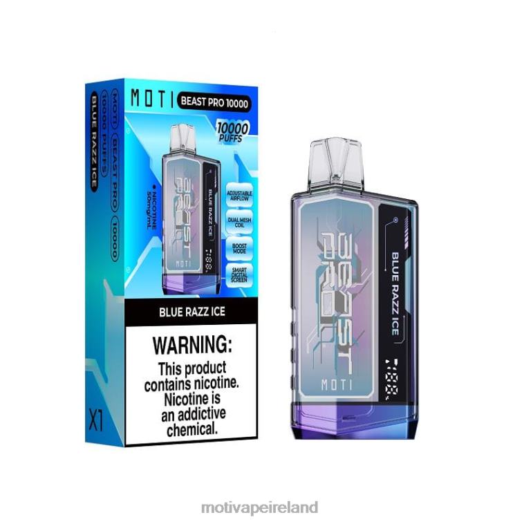 0PR0E40 - Moti vape amazon Blue Razz Ice MOTI Beast Pro Disposable Vape (5%, 10000 Puffs)