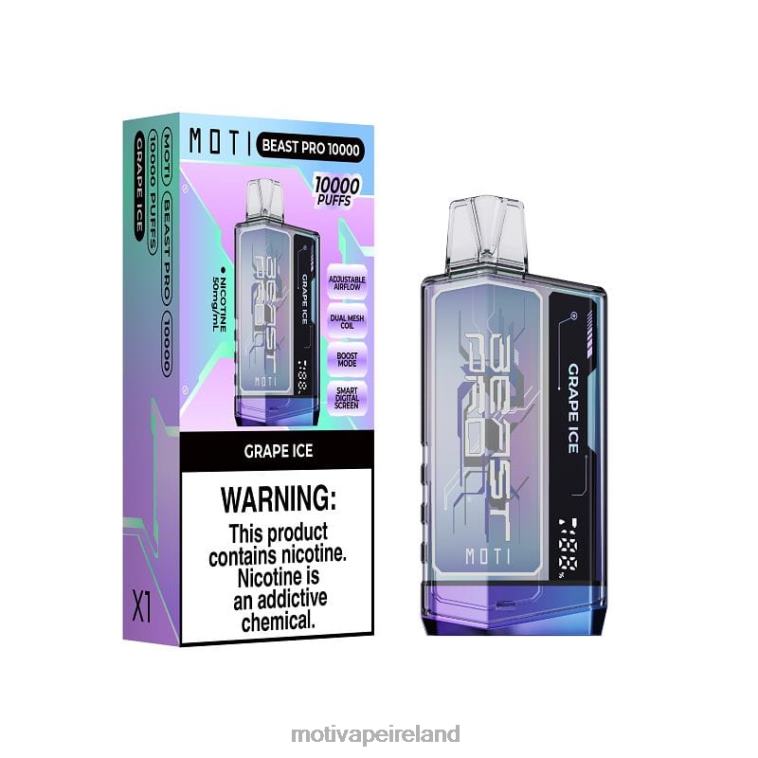 0PR0E45 - Moti vape near me Grape Ice MOTI Beast Pro Disposable Vape (5%, 10000 Puffs)
