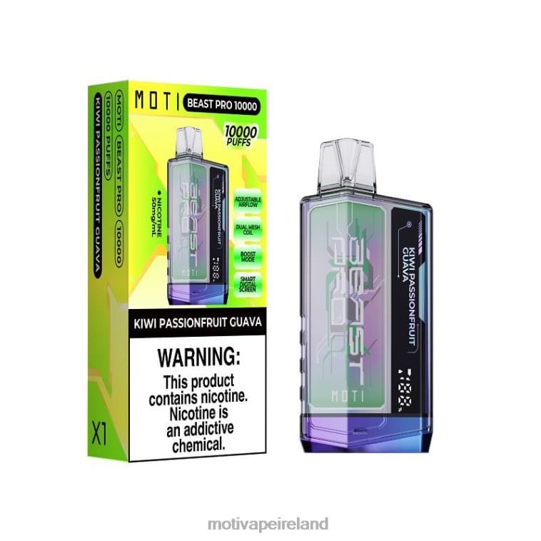 0PR0E46 - Moti vape 4000 Ireland Kiwi Passionfruit Guava MOTI Beast Pro Disposable Vape (5%, 10000 Puffs)