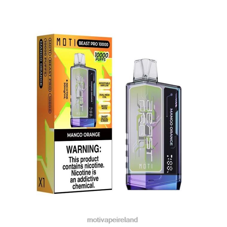 0PR0E47 - Moti vape Dublin Mango Orange MOTI Beast Pro Disposable Vape (5%, 10000 Puffs)