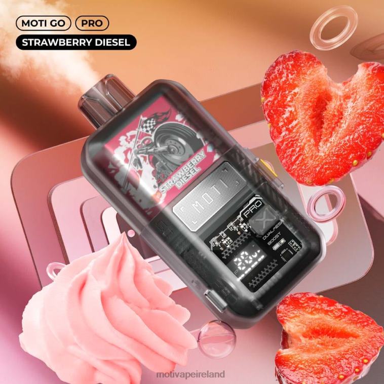 0PR0E21 - Moti vape Ireland Strawberry Diesel MOTI Go Pro Disposable Vape (5%, 12000 Puffs)
