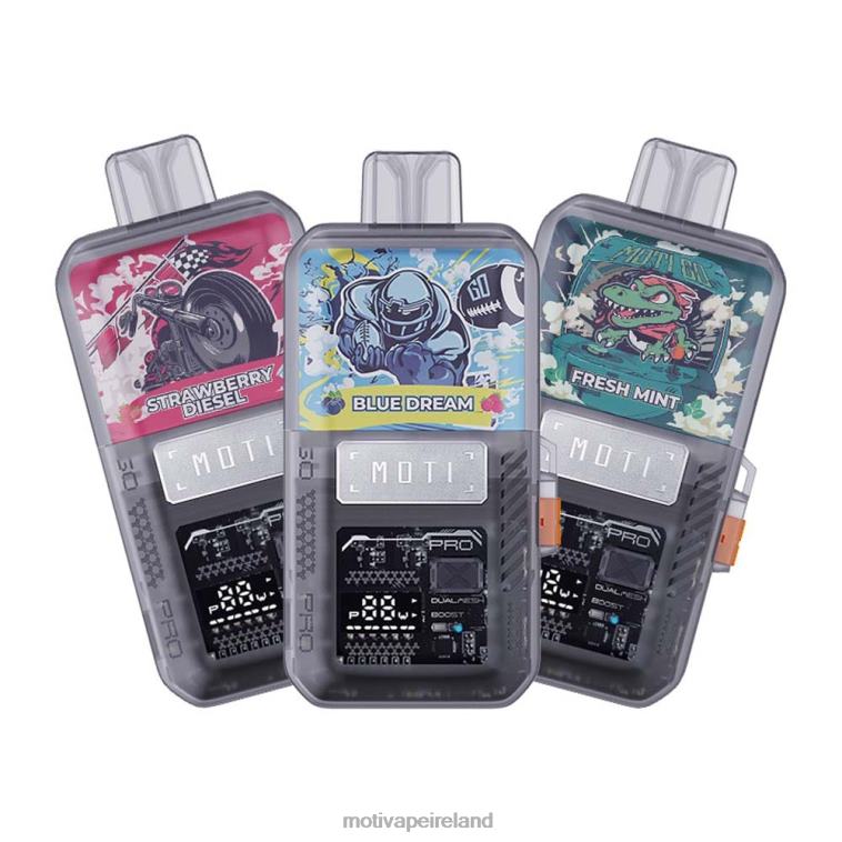 0PR0E21 - Moti vape Ireland Strawberry Diesel MOTI Go Pro Disposable Vape (5%, 12000 Puffs)