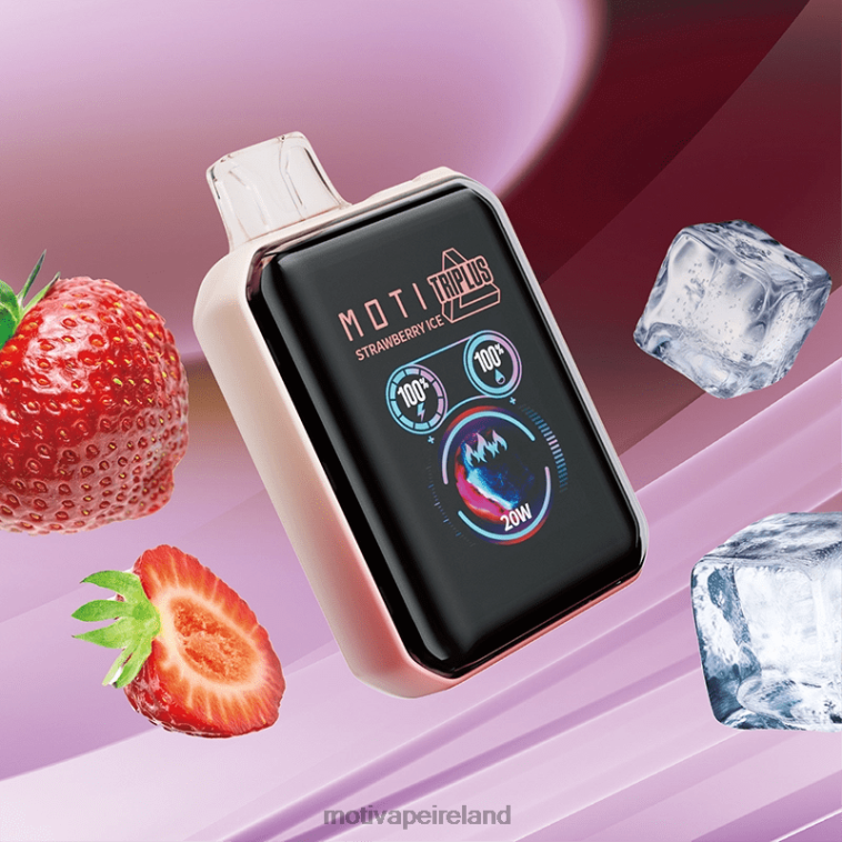 0PR0E9 - Moti vape for sale Strawberry Ice MOTI Triplus 20K Disposable Vape (5%, 20000 Puffs)