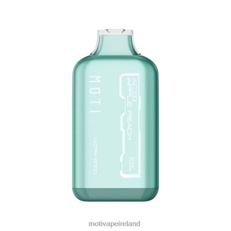 0PR0E31 - Moti vape Ireland Green Apple Peach MOTI Ultra Disposable Vape (5%, 6000 Puffs)
