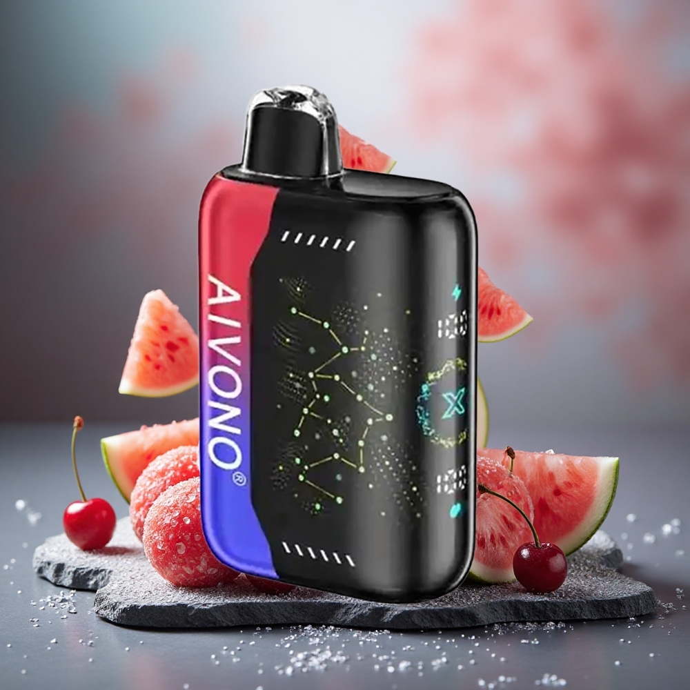 Aivono Aim Boom 25000 Puffs 28ml Iced Watermelon Cherry Disposable Vape