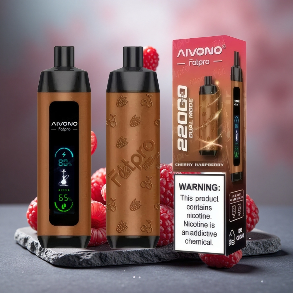 Aivono Aim Fatpro 22000 Puffs Dual Mode Rechargeable Cherry Raspberry