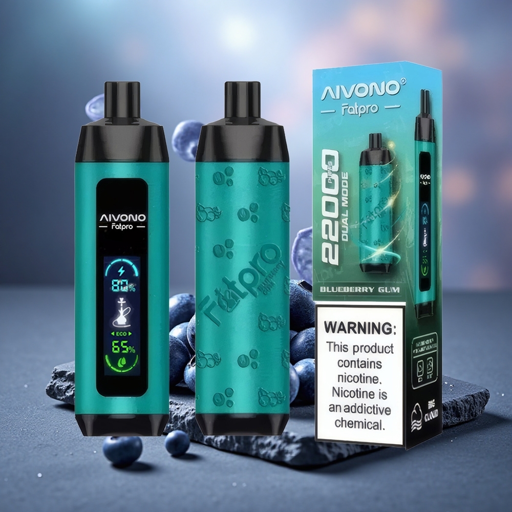 Aivono Aim Fatpro 22000 Puffs Rechargeable Disposable Vape Blueberry Gun