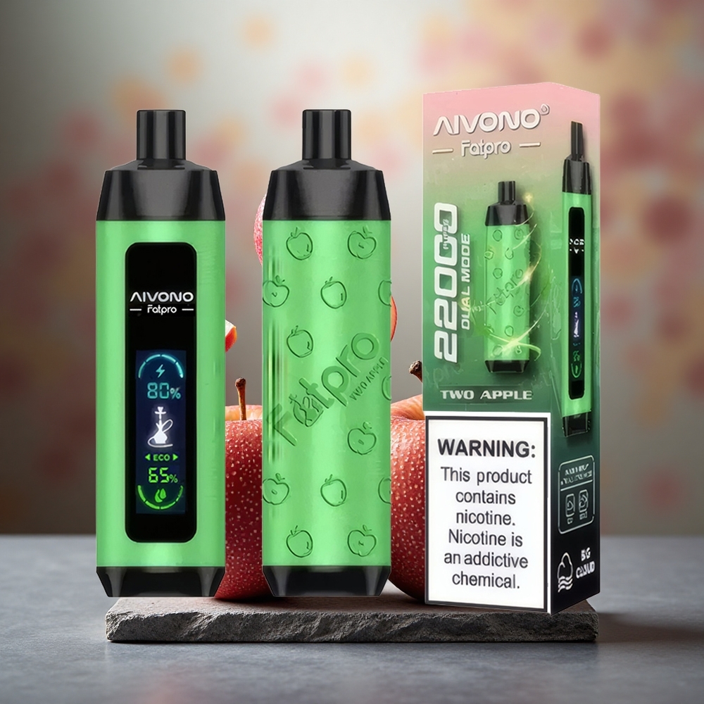 Aivono Aim Fatpro 22000 Puffs Rechargeable Disposable Vape Two Apple