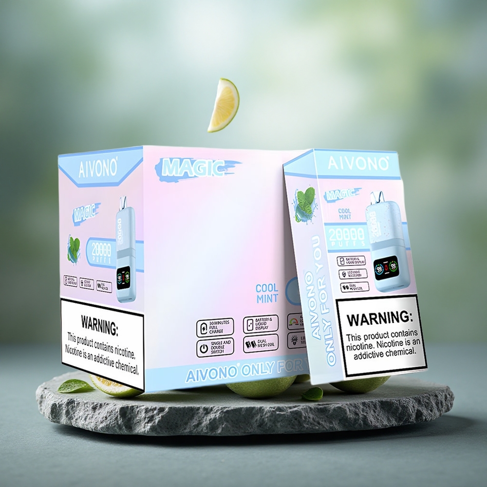 Aivono Aim Magic 20000 Puffs Disposable Vape Cool Mint Dual Mesh LCD