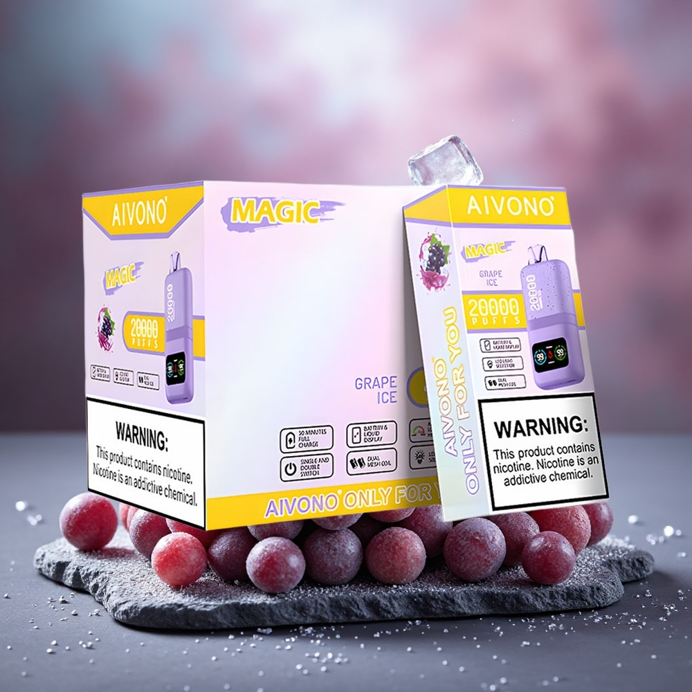 Aivono Aim Magic 20000 Puffs Disposable Vape Grape Ice Dual Mesh
