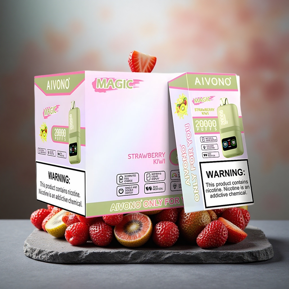 Aivono Aim Magic 20000 Puffs Disposable Vape Strawberry Kiwi Dual Mesh LCD
