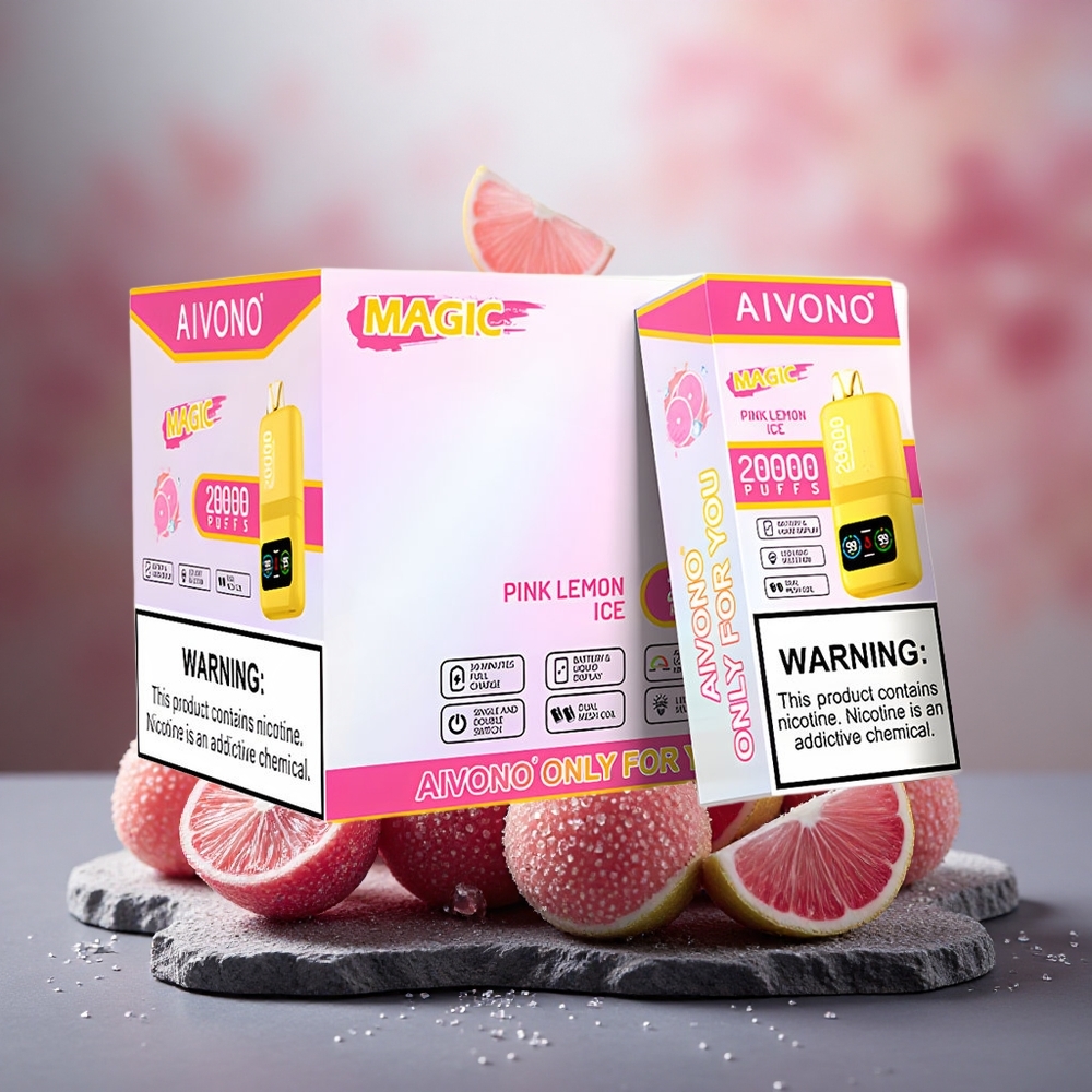 Aivono Aim Magic 20000 Puffs Pink Lemon Ice Dual Mesh LCD