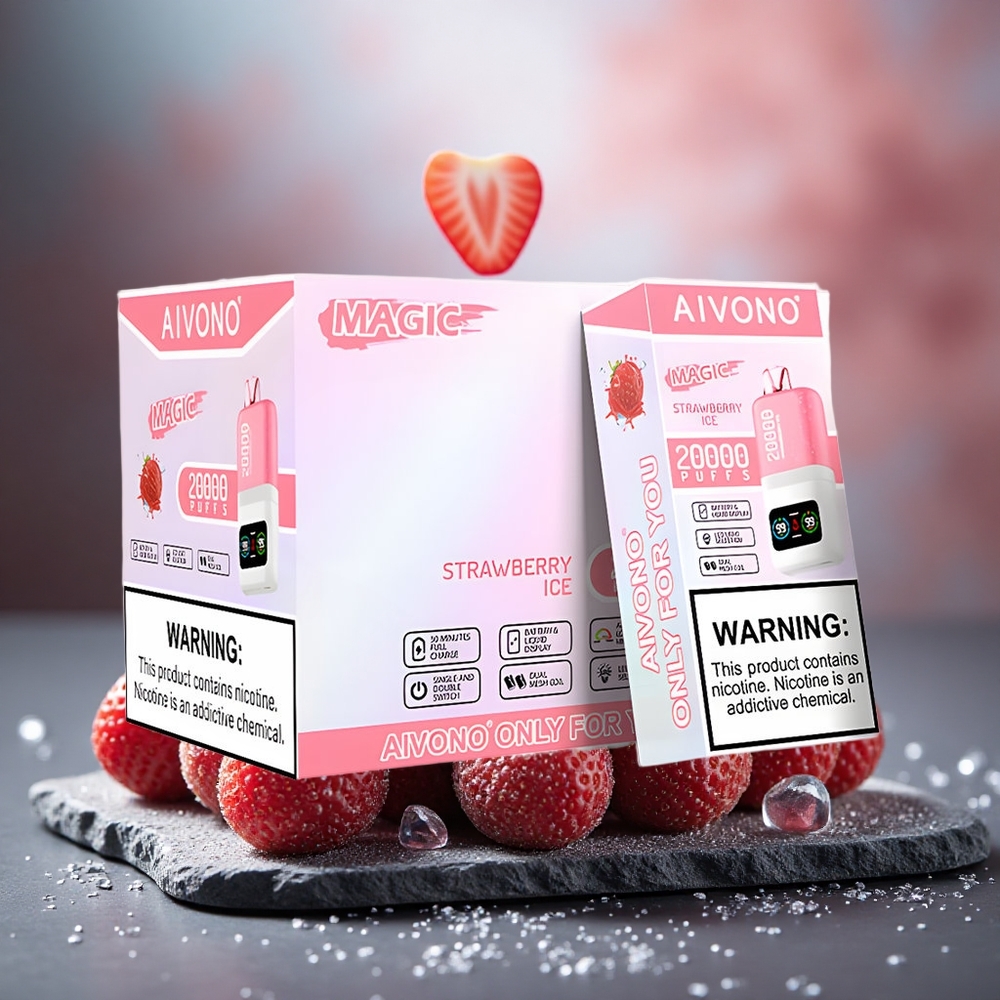Aivono Aim Magic 20000 Puffs Strawberry Ice Dual Mesh Rechargeable