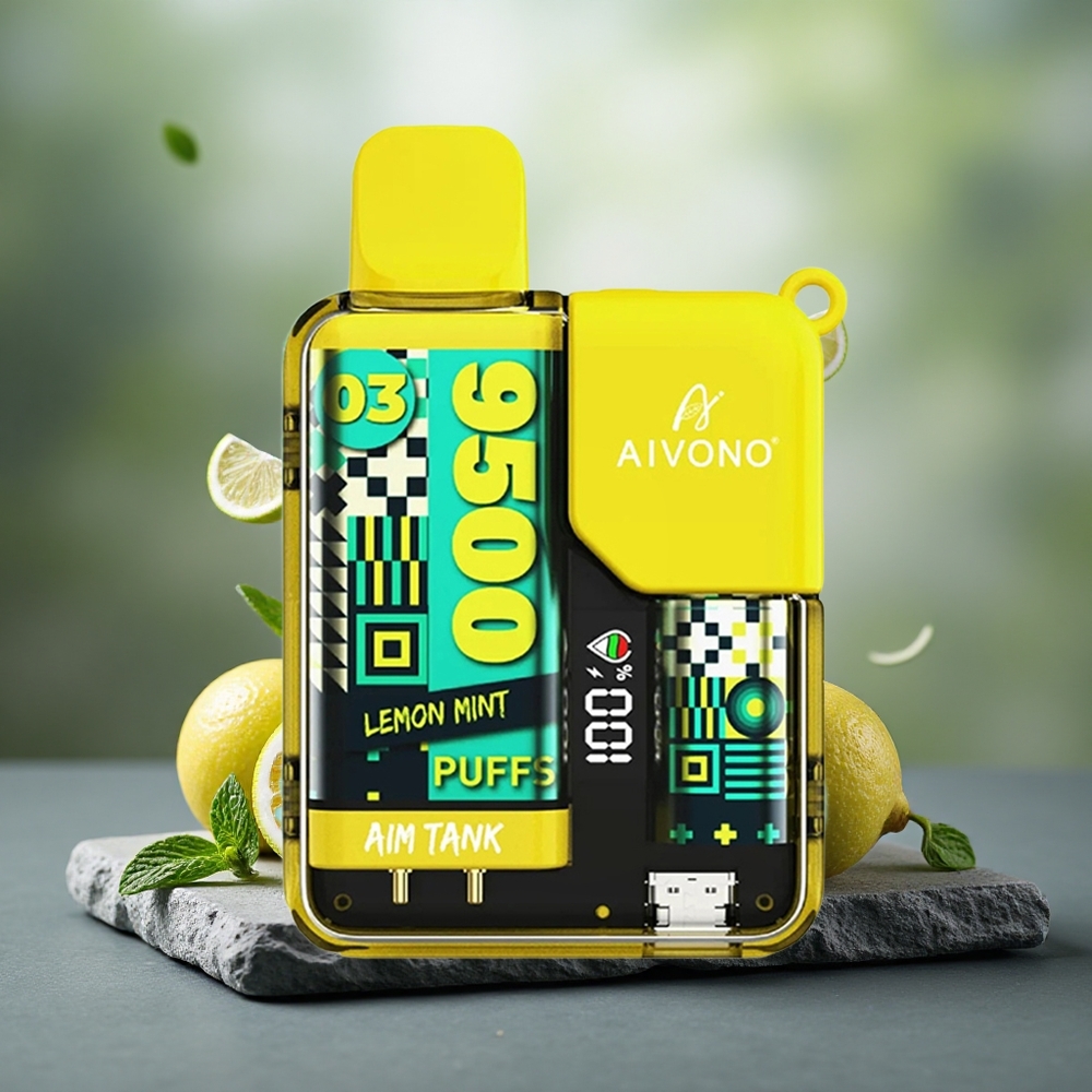 Aivono Aim Tank 9500 Puffs 18mL Lemon Mint Disposable Vape