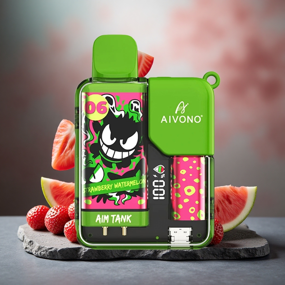 Aivono Aim Tank 9500 Puffs 18mL Strawberry Watermelon