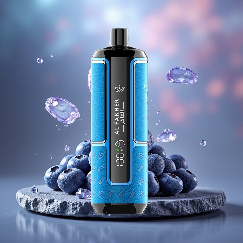Al Fakher Crown Bar 15K Hypermax 22ml DTL Disposable Vape Kit Blueberry Gum