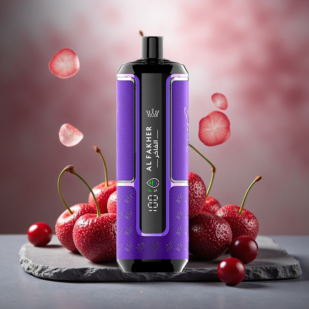 Al Fakher Crown Bar 15K Hypermax 22ml DTL Disposable Vape Kit Cherry Fiesta