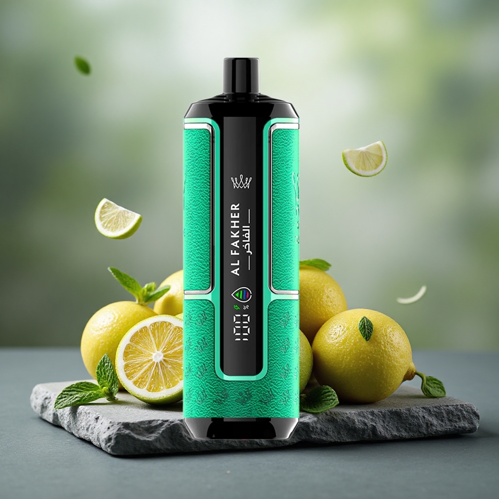 Al Fakher Crown Bar 15K Hypermax 22ml DTL Disposable Vape Kit Lemon Mint