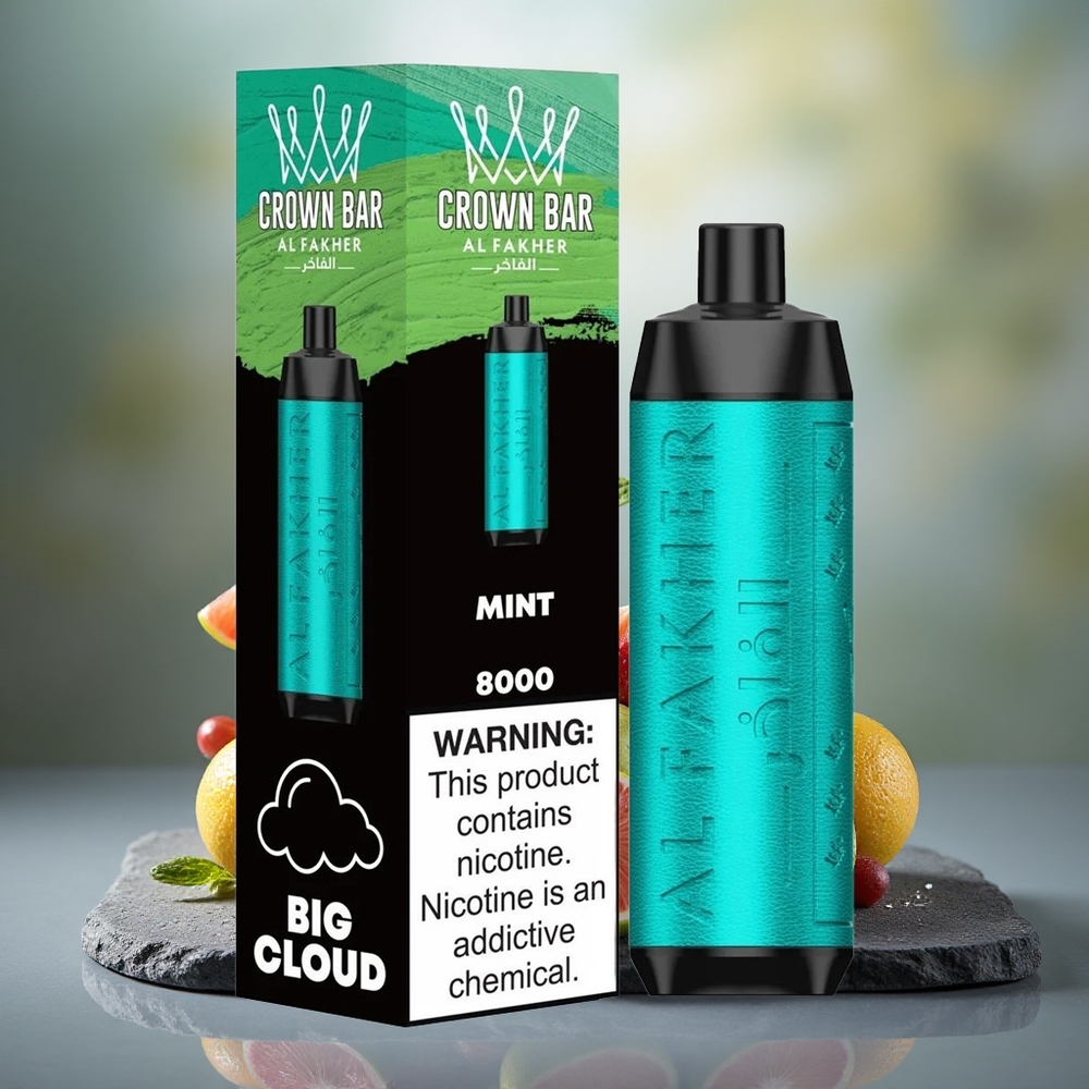 Al Fakher Crown Bar 8000 Crystal Mint 18ml 8000 Puffs Disposable Vape
