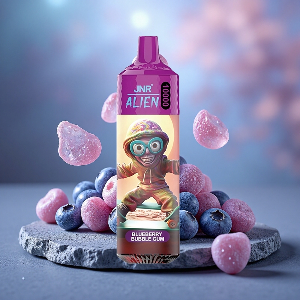 JNR Alien 10000 Puffs Disposable Vape Blueberry Bubble Gum with 850mAh & RGB