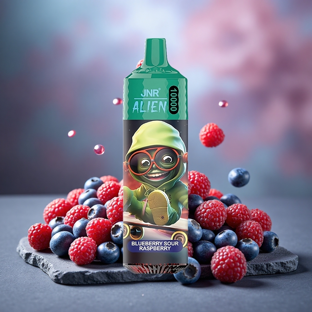 JNR Alien 10000 Puffs Disposable Vape Blueberry Sour Raspberry LED RGB