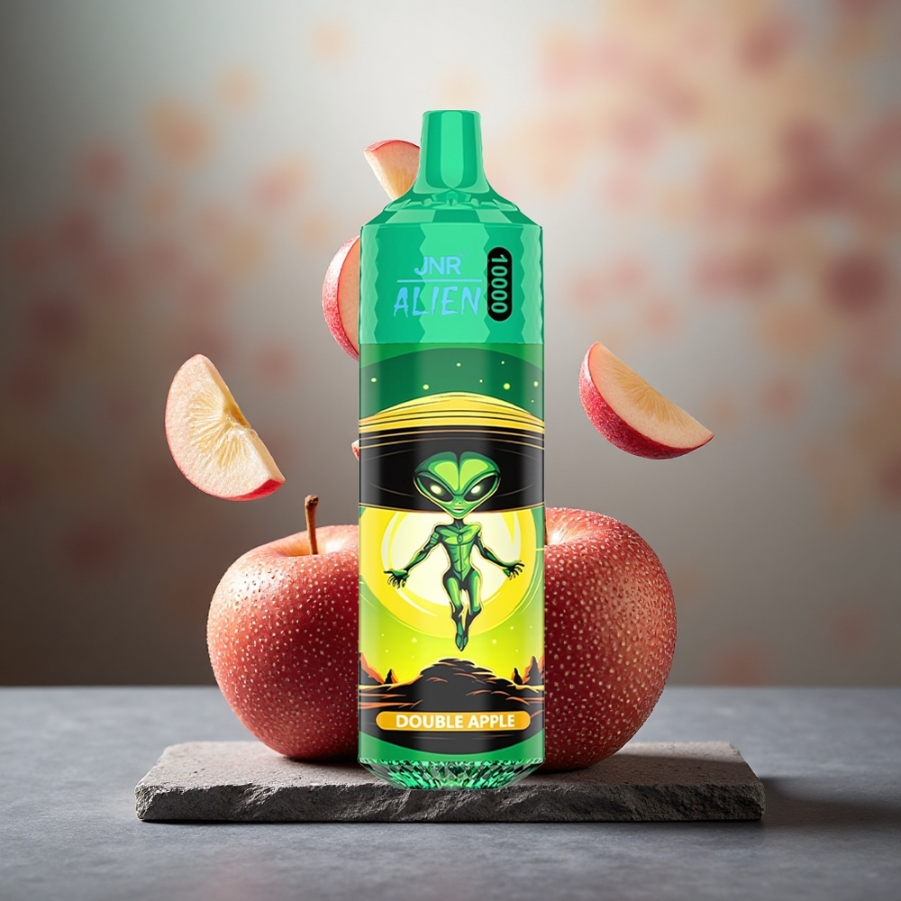 JNR Alien 10000 Puffs Disposable Vape Double Apple with RGB LED & Type-C Quick Charge