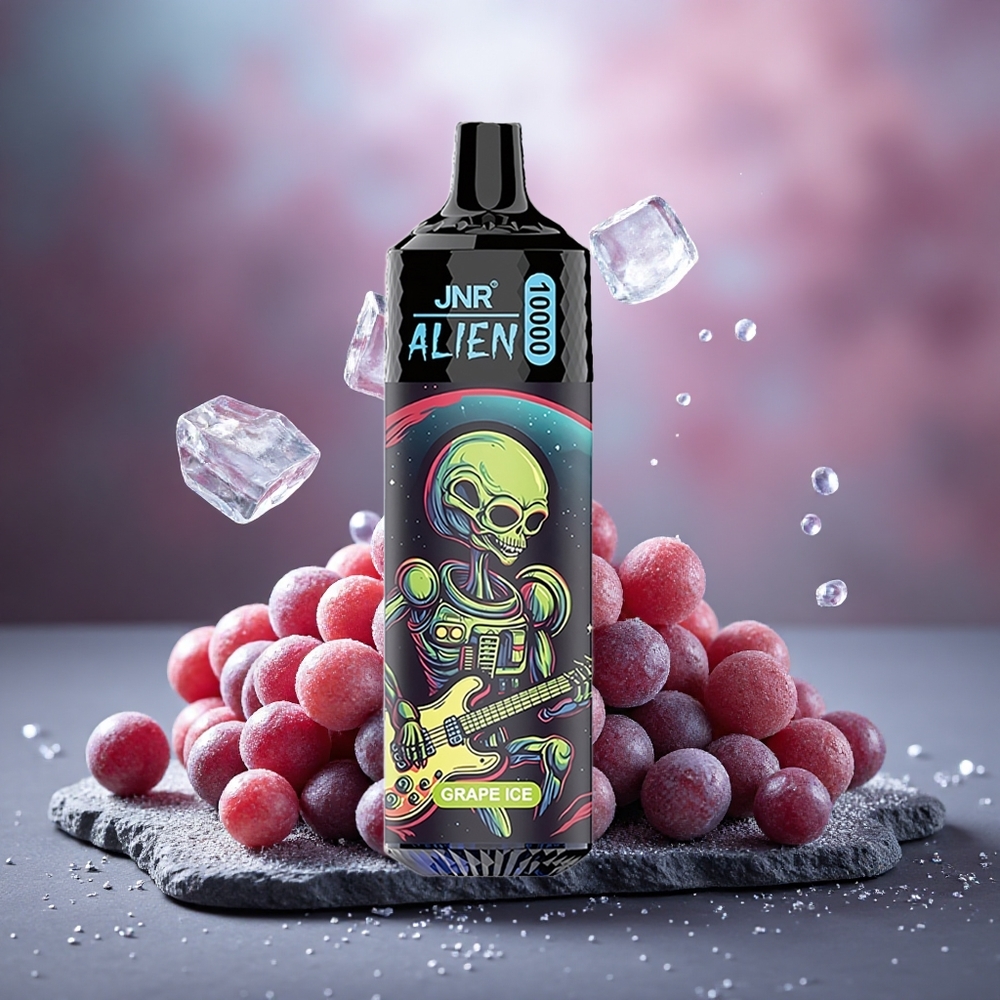 JNR Alien 10000 Puffs Disposable Vape Grape Ice with RGB & Type-C Quick Charge