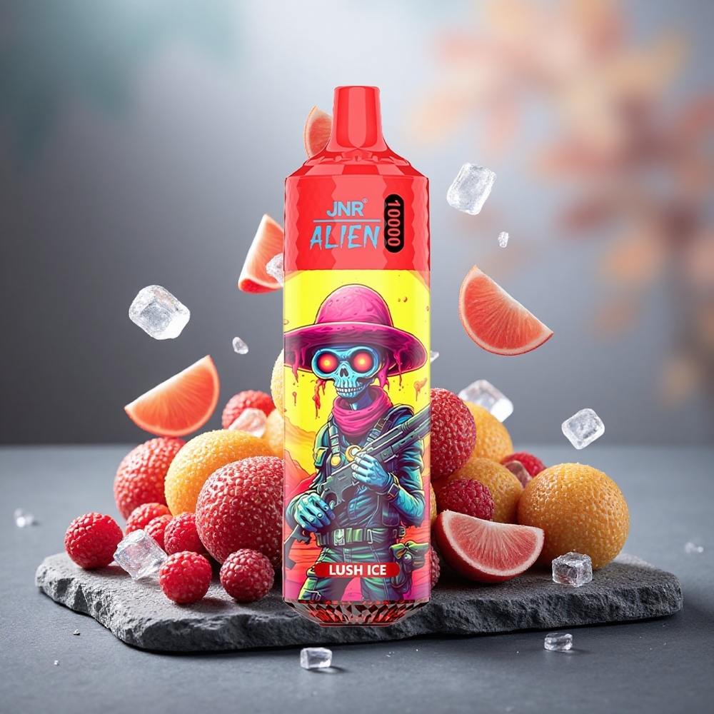 JNR Alien 10000 Puffs Disposable Vape Lush Ice with LED RGB & Type-C Quick Charge