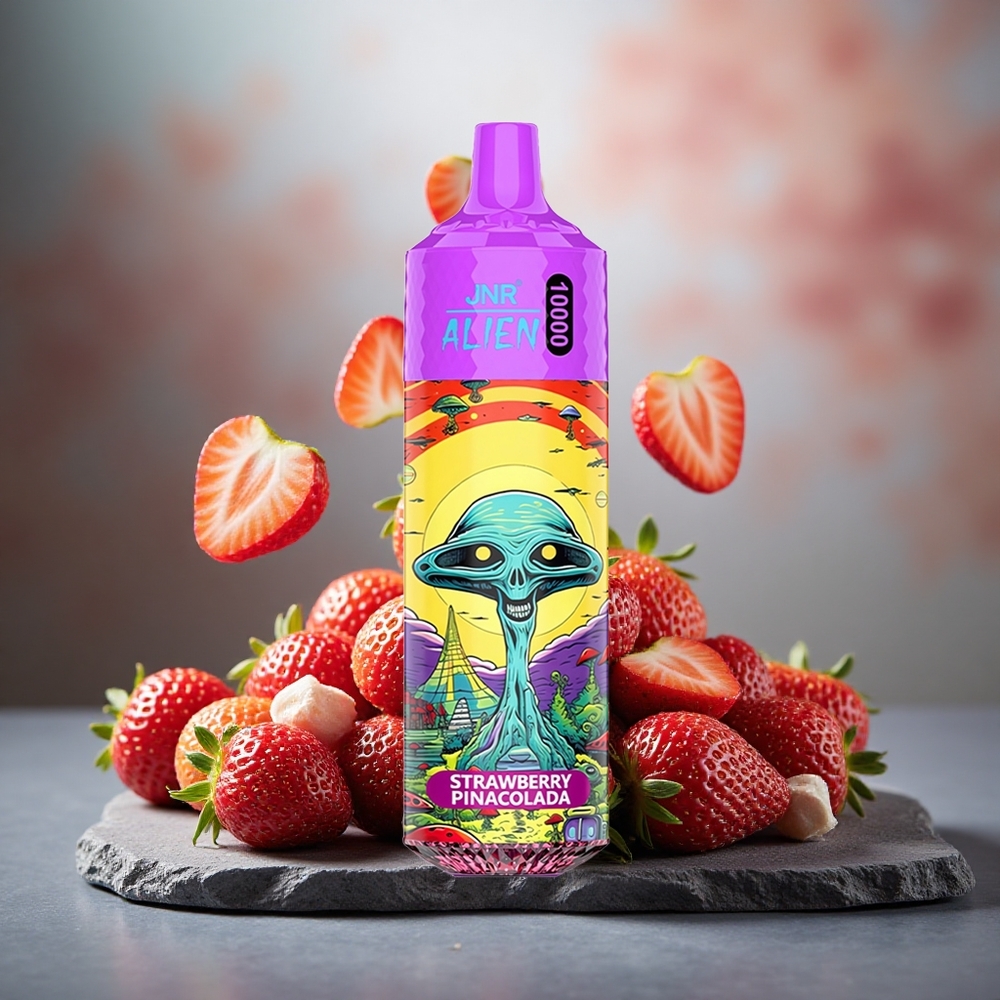 JNR Alien 10000 Puffs Disposable Vape Strawberry Pina Colada RGB LED