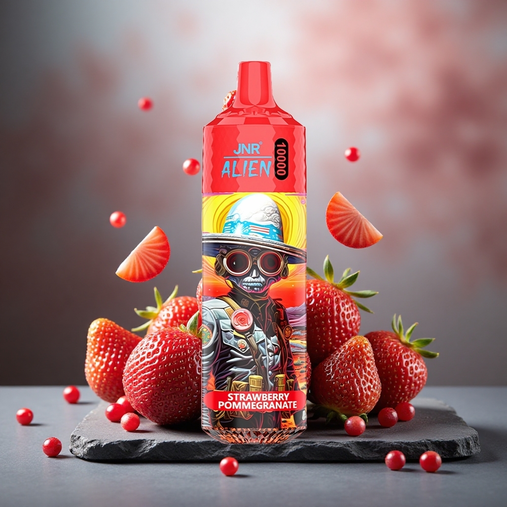 JNR Alien 10000 Puffs Disposable Vape Strawberry Pomegranate RGB LED