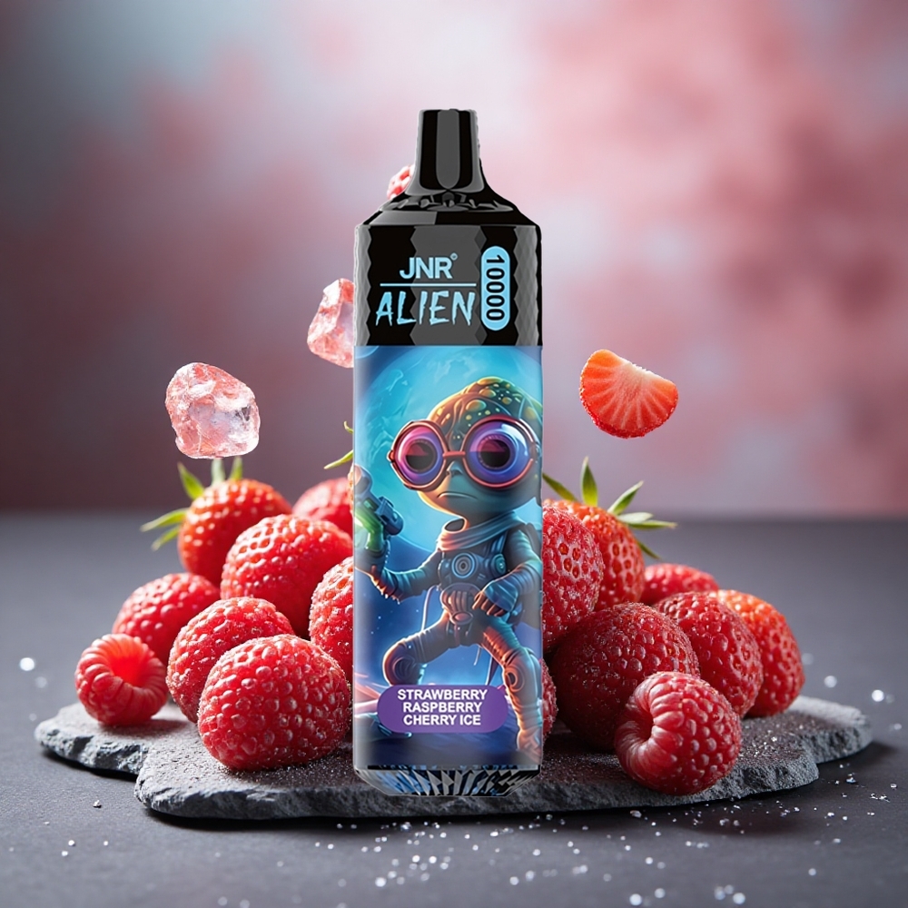 JNR Alien 10000 Puffs Disposable Vape Strawberry Raspberry Cherry Ice with RGB Lights