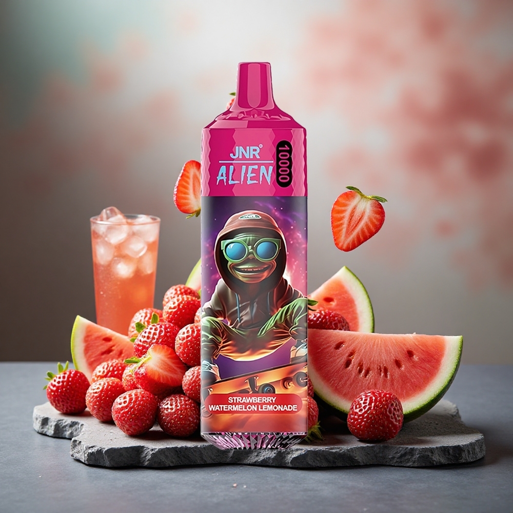 JNR Alien 10000 Puffs Disposable Vape Strawberry Watermelon Lemonade RGB LED