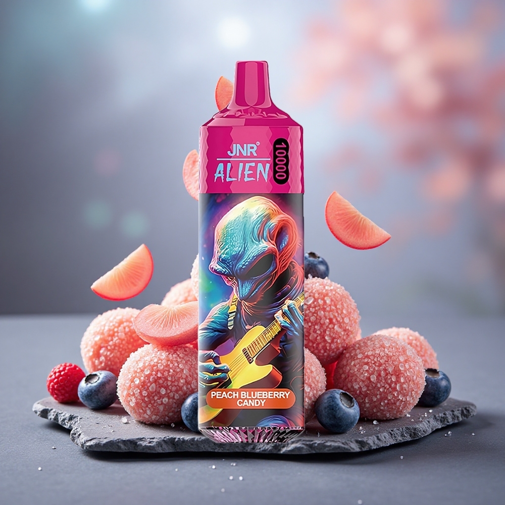 JNR Alien 10000 Puffs RGB Peach Blueberry Candy Disposable Vape