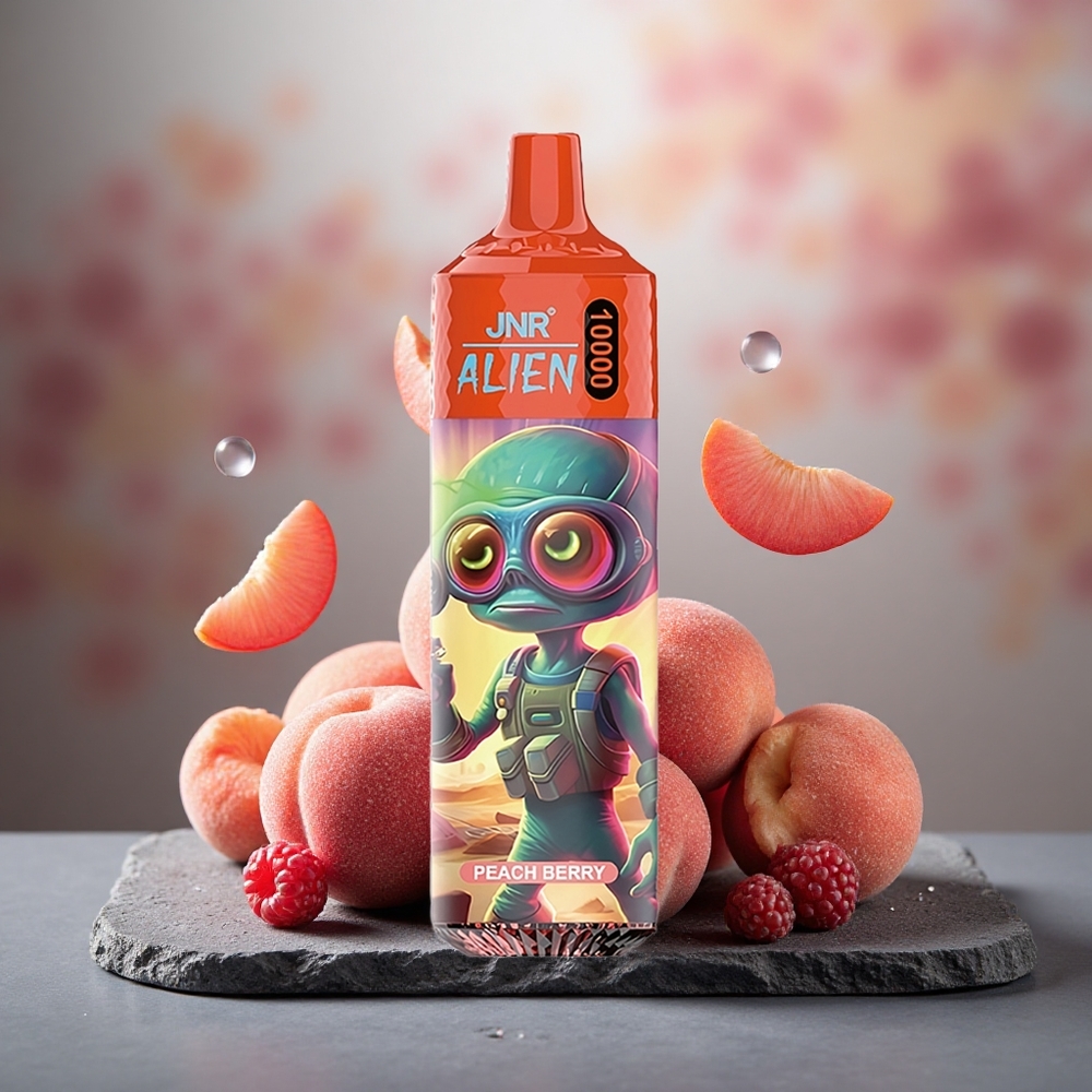 JNR Alien 10000 Puffs Sporty Peach Berry LED Mesh Disposable Vape