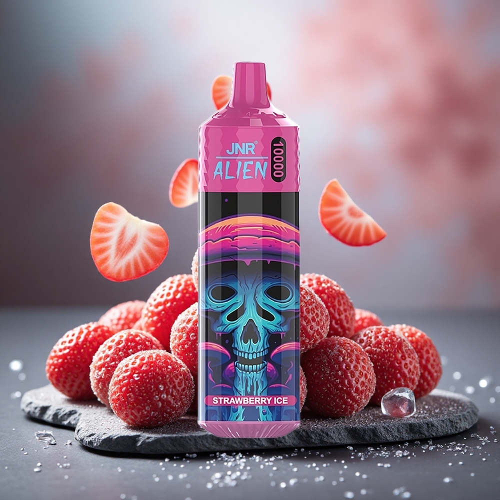 JNR Alien 10000 Puffs Strawberry Ice with RGB LED & Type-C Quick Charge