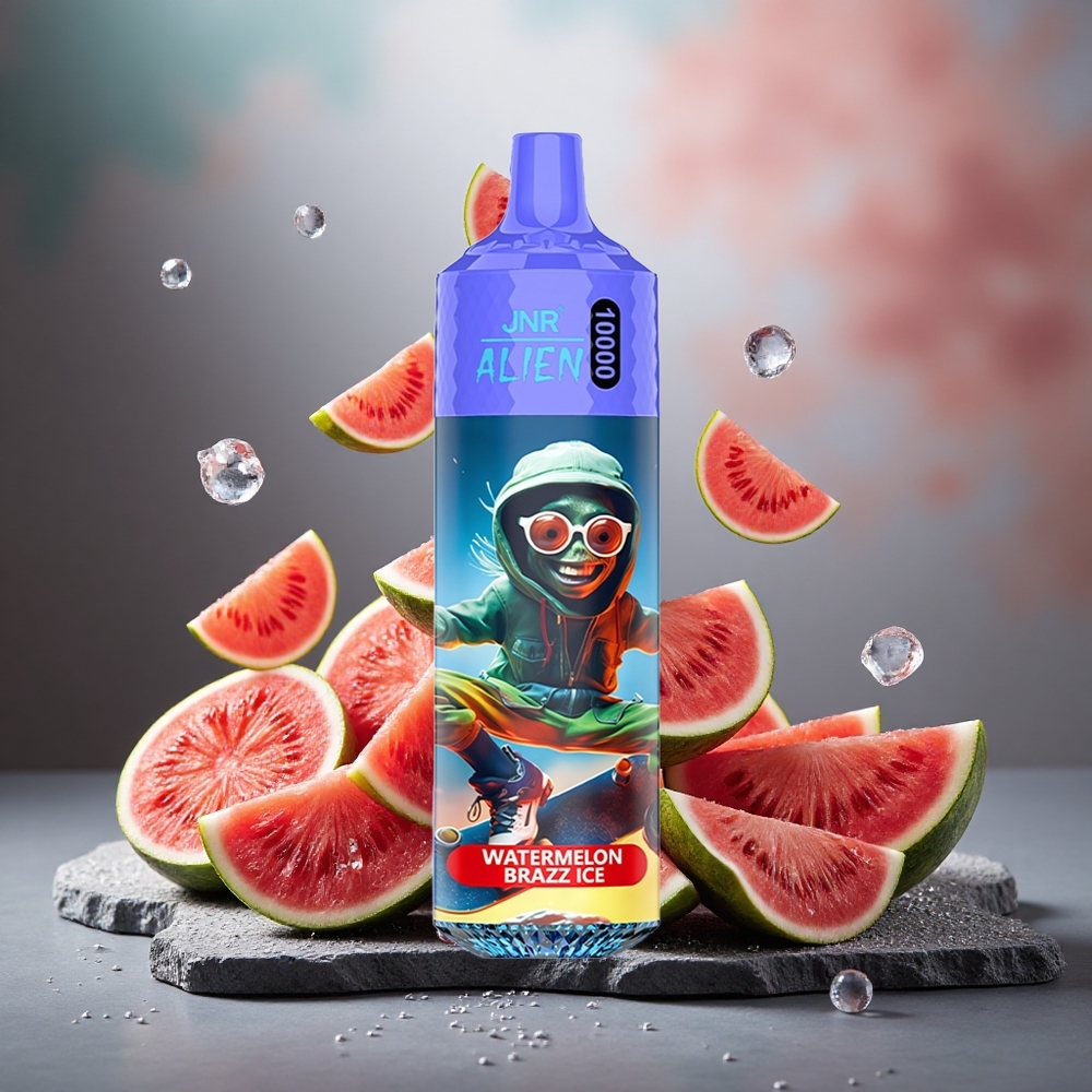JNR Alien 10000 Puffs Watermelon Brazz Ice with RGB LED & Type-C Charge