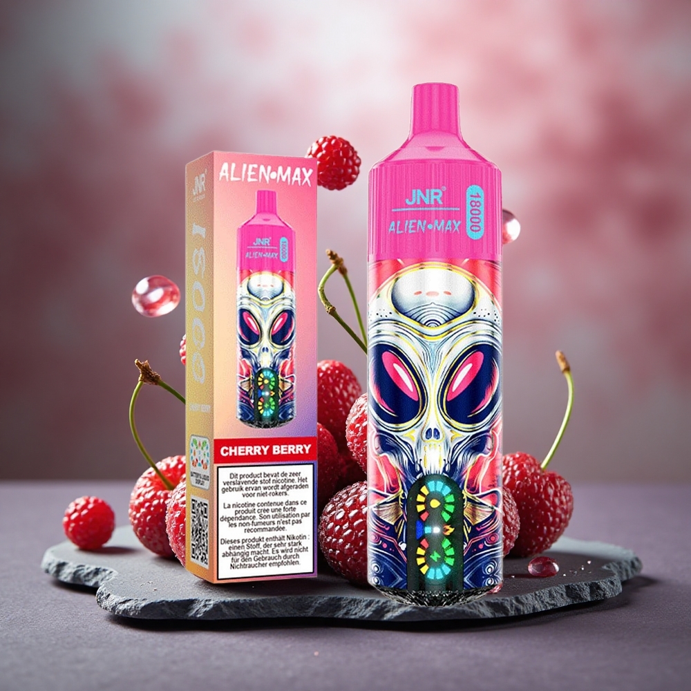 JNR Alien Max 18000 Puffs Dual Mesh Cherry Berry Disposable Vape