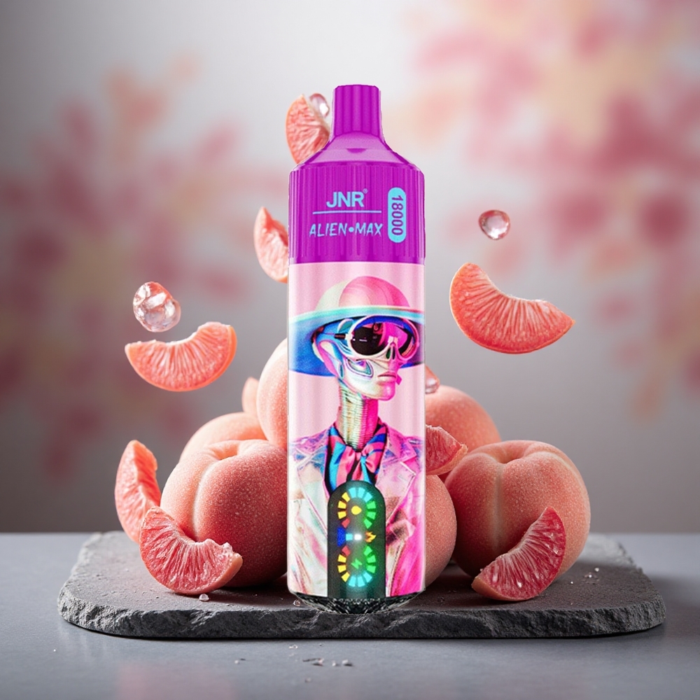 JNR Alien Max 18000 Puffs Dual Mesh Disposable Vape White Peach Razz