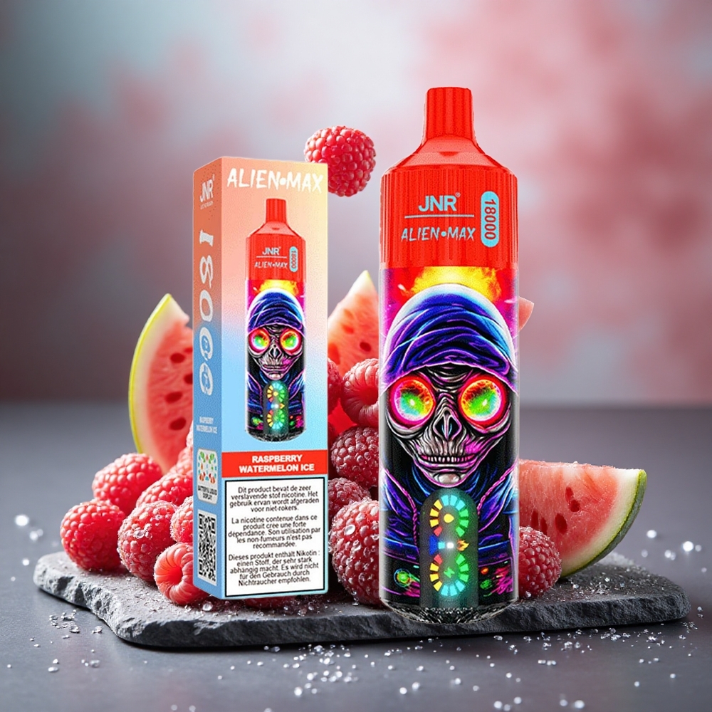 JNR Alien Max 18000 Puffs Dual Mesh Raspberry Watermelon Ice Disposable Vape