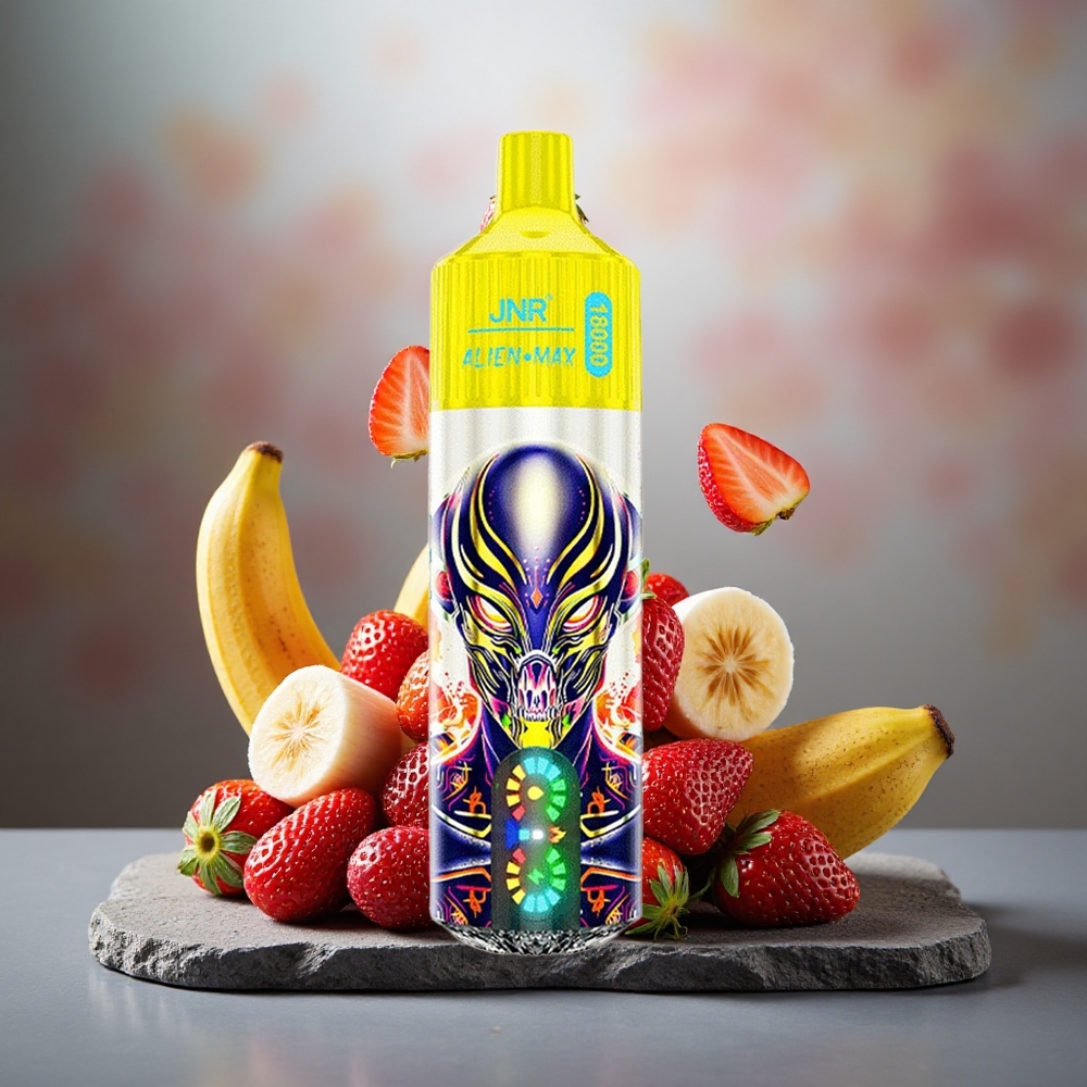 JNR Alien Max 18000 Puffs Dual Mesh Strawberry Banana