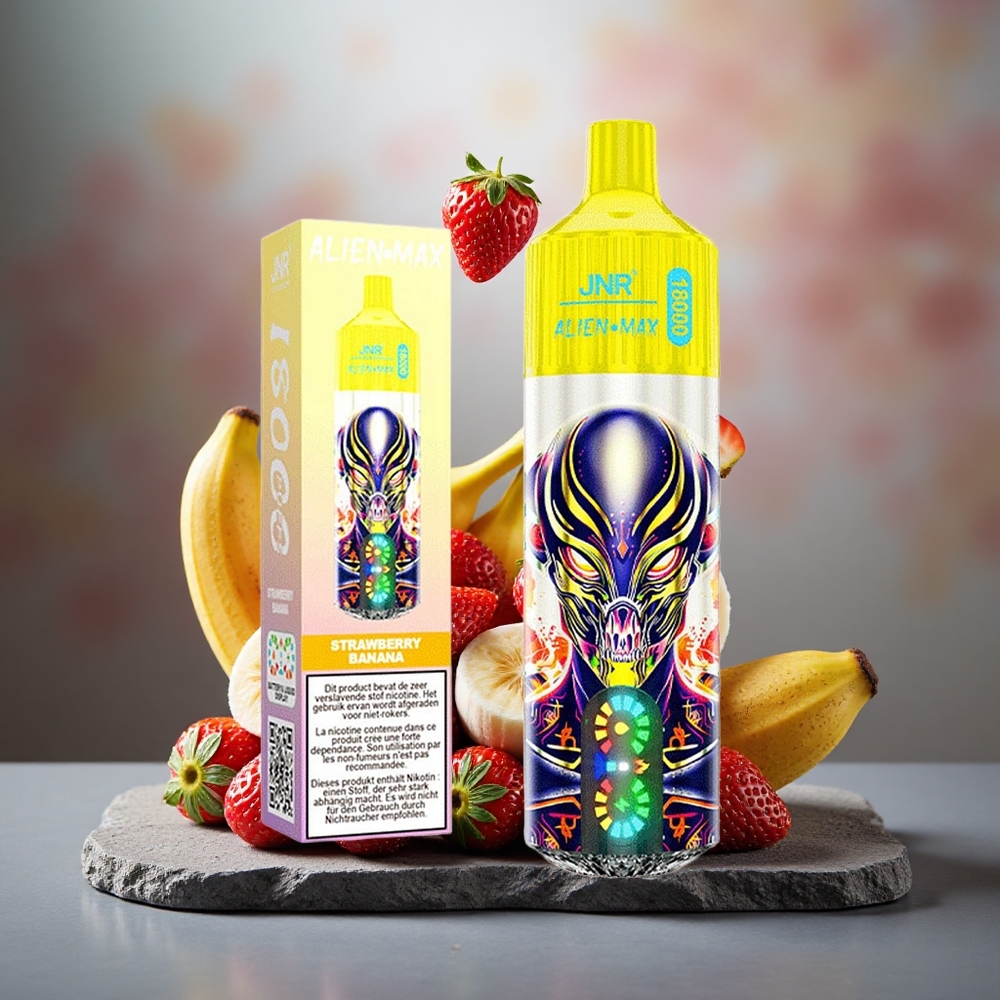 JNR Alien Max 18000 Puffs Dual Mesh Strawberry Banana