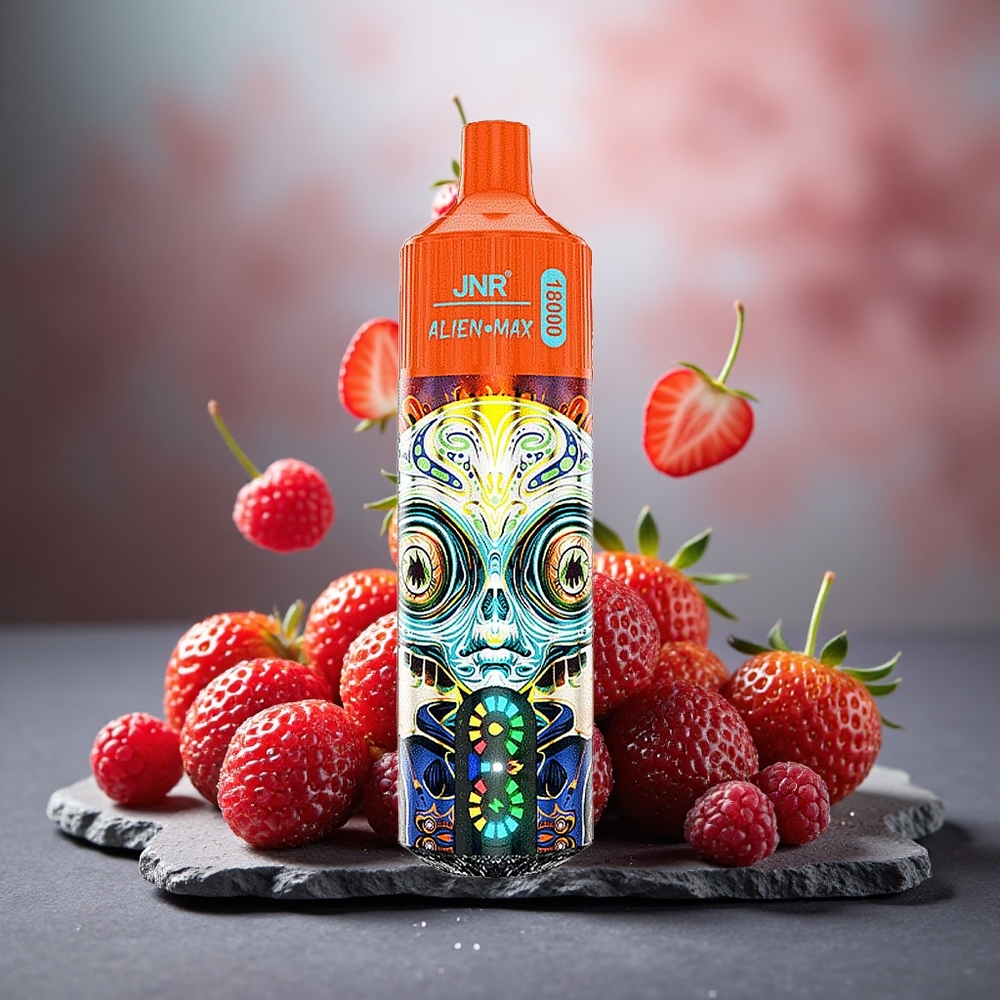 JNR Alien Max 18000 Puffs Dual Mesh Strawberry Raspberry Cherry