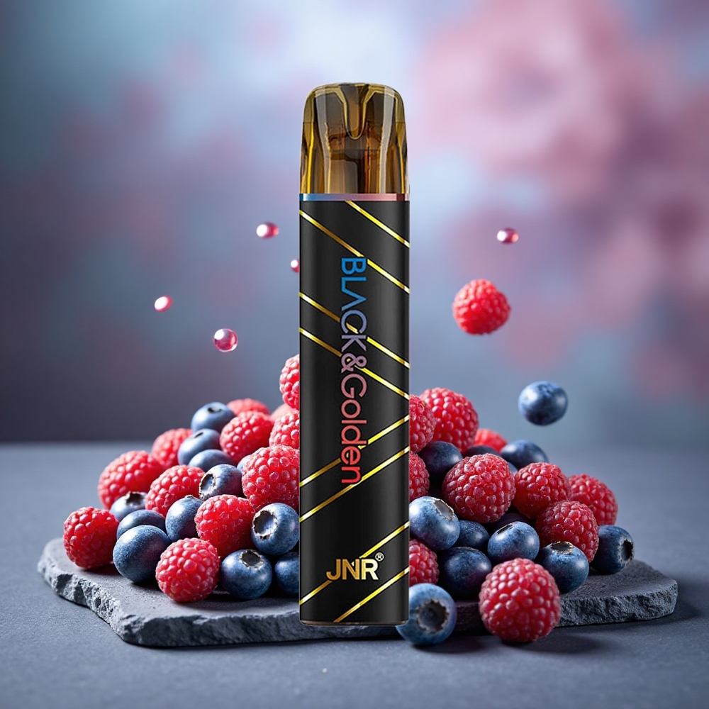 JNR Black&Golden 600+200 Puffs Disposable Vape Blueberry Sour Raspberry 550mAh