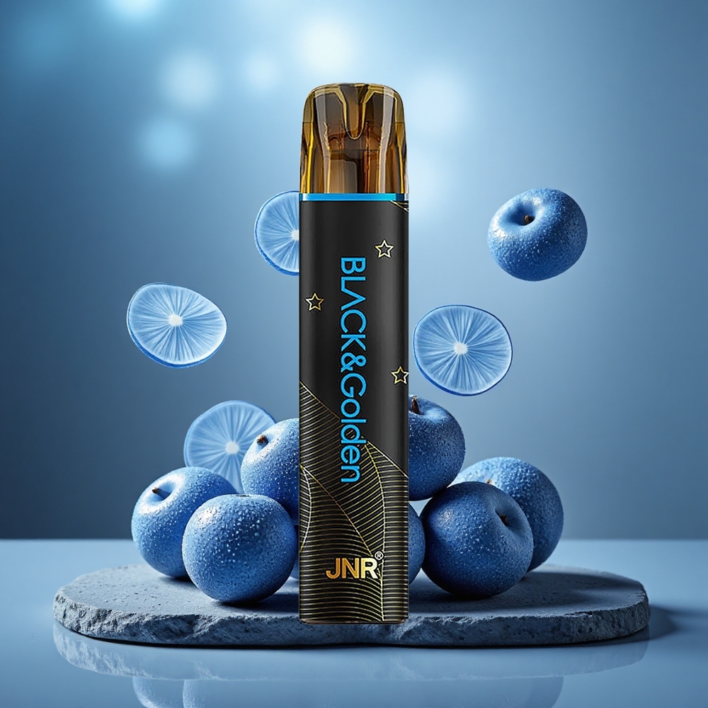 JNR Black&Golden 600+200 Puffs Disposable Vape Mr Blue