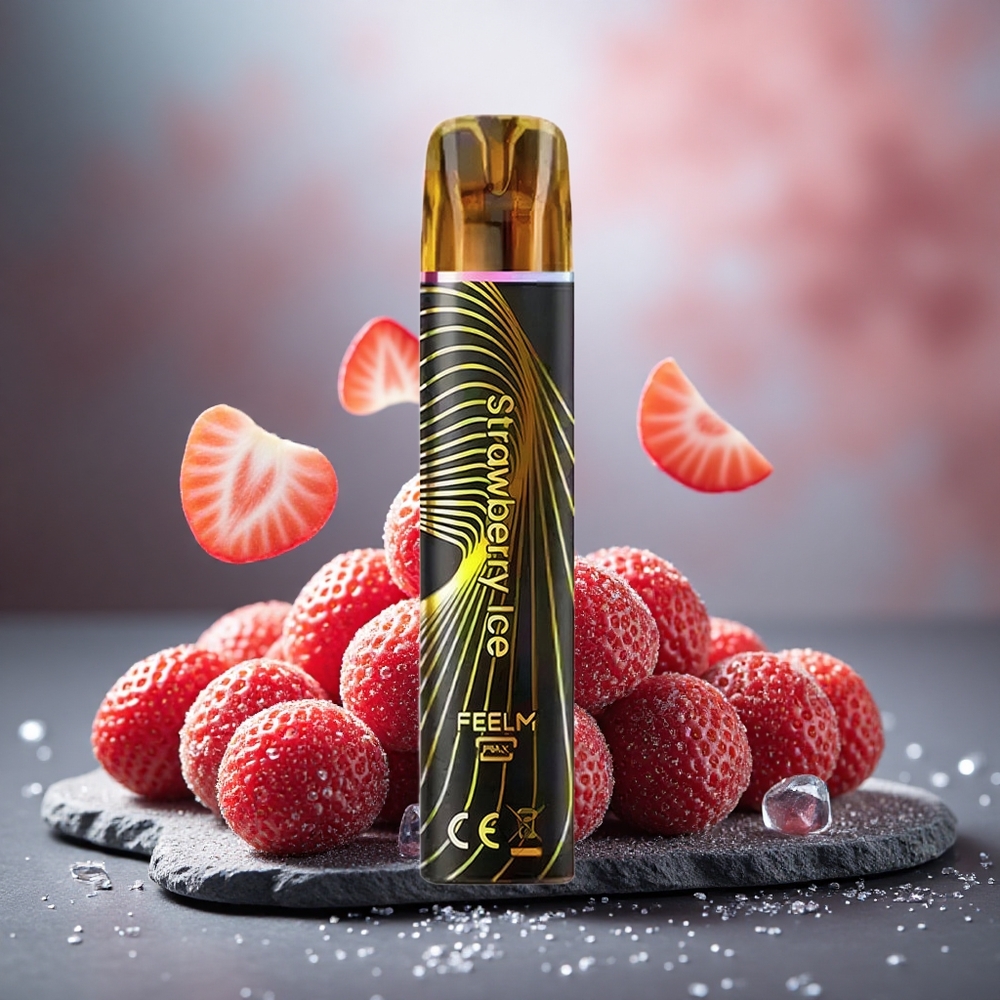 JNR Black&Golden 600+200 Puffs Disposable Vape Strawberry Ice 550mAh