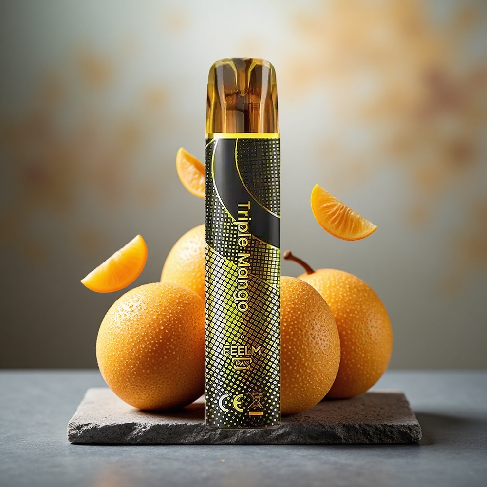 JNR Black&Golden 600+200 Puffs Disposable Vape Triple Mango 550mAh