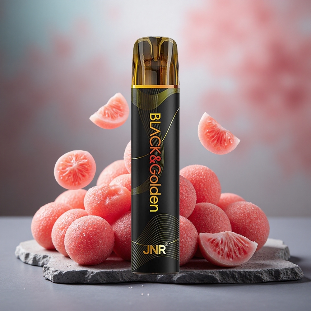 JNR Black&Golden 600+200 Puffs Disposable Vape Watermelon Bubble Gum 550mAh