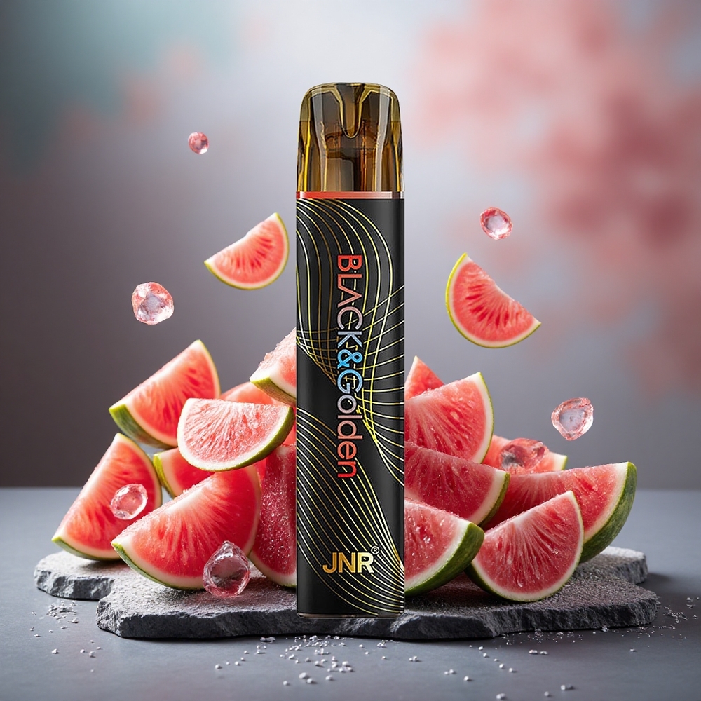 JNR Black&Golden 600+200 Puffs Disposable Vape Watermelon Ice 550mAh