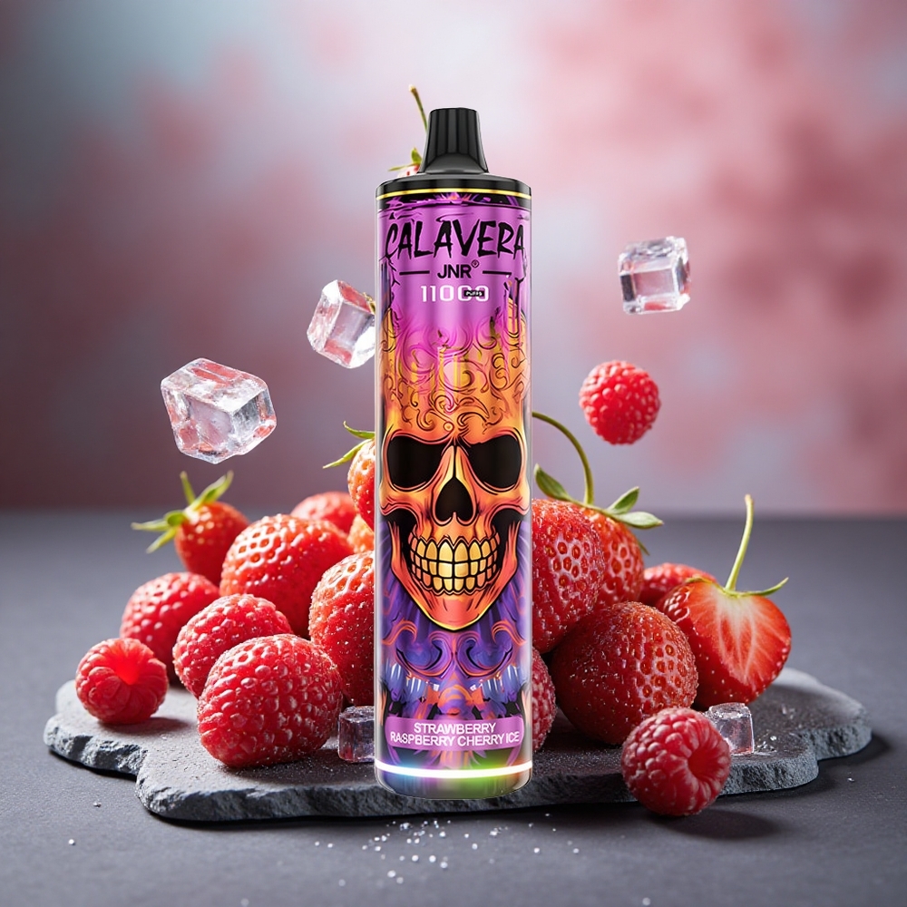 JNR Calavera 11000 Puffs 21ml Strawberry Raspberry Cherry Ice Disposable Vape