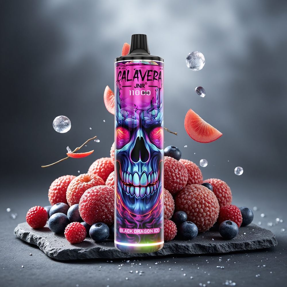 JNR Calavera 11000 Puffs Disposable Vape Black Dragon Ice 850mAh 21ml